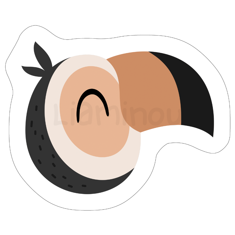 Panneau tissu coussin - toucan