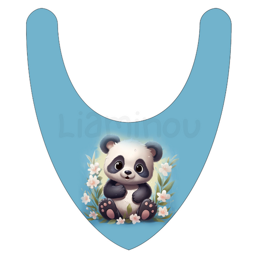 Panneau tissu bavoir bandana panda